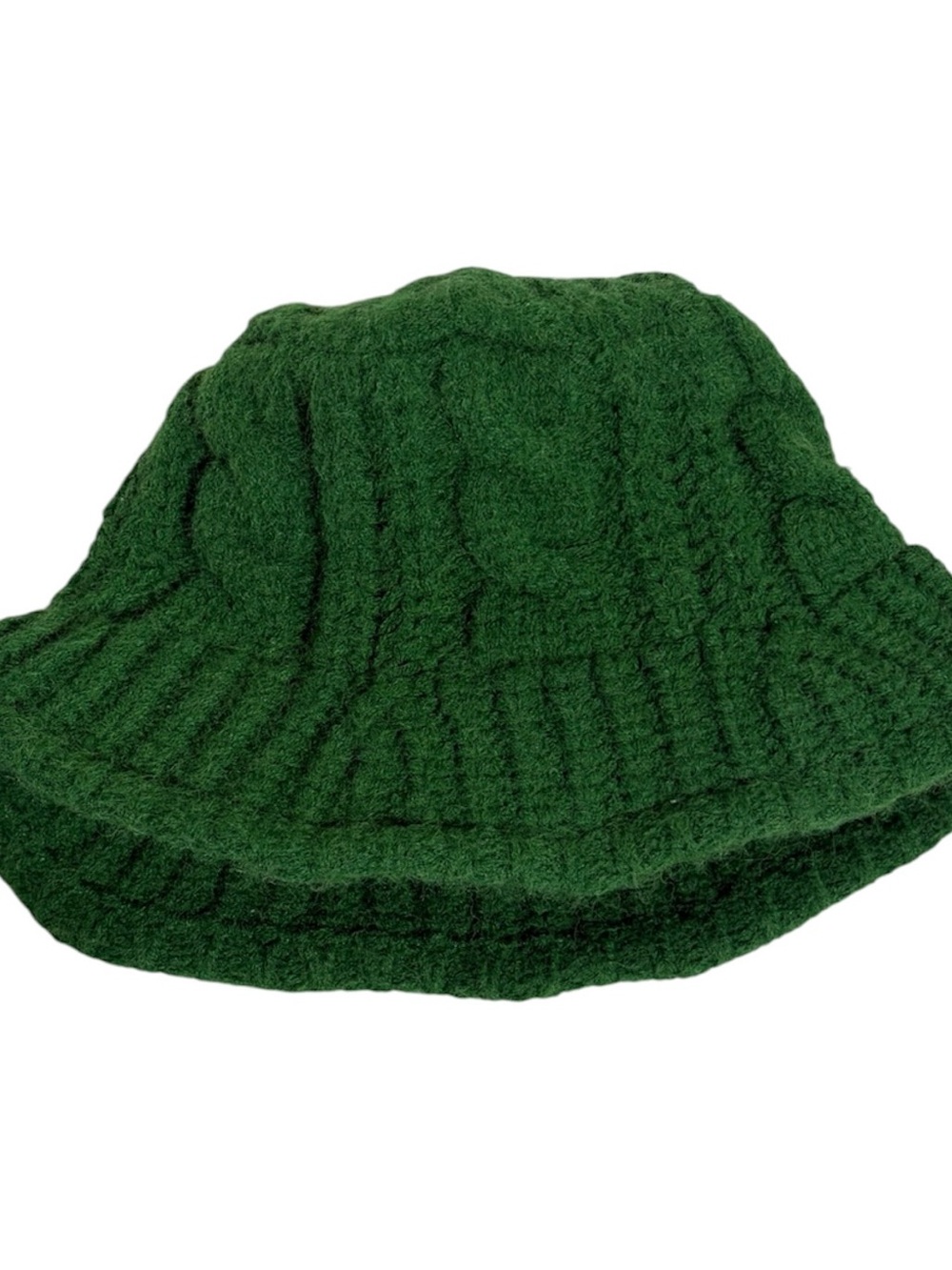 Green Knit Bucket Hat